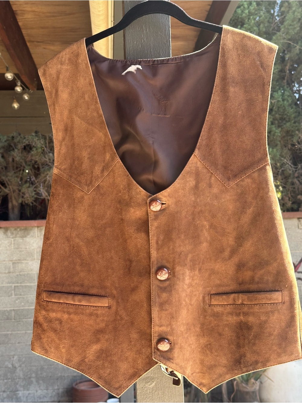 Vintage Men’s Western Suede Vest- Great unisex piece!